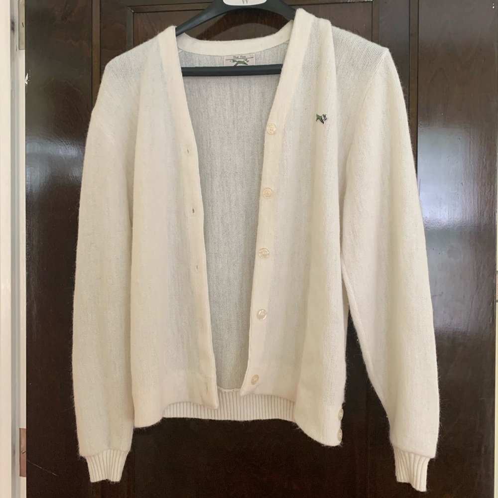 White embroidered sweater